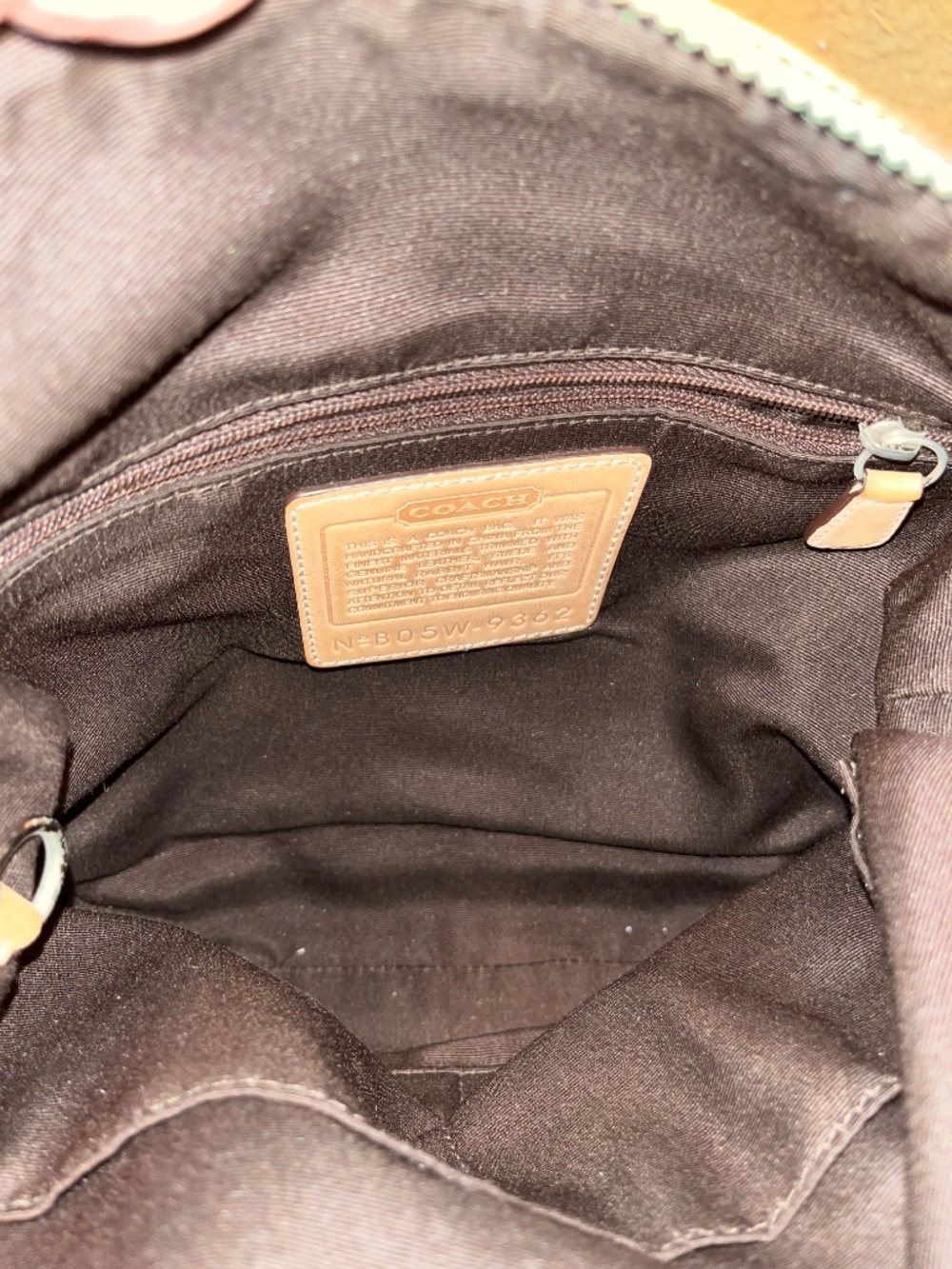 Coach 9362 Khaki Jacquard Leather Shoulder Crossbody Bag - Picture 5 of 7